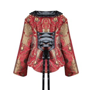 US$ 178.10 - Gothic Lolita Punk Pink Wool Coat With Cape Cosplay Costume  Tailor-Made[CK876] 