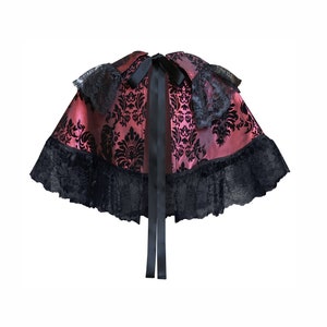 Steampunk Victorian Capelet Gothic Renaissance Collar Costume Medieval Stage Cosplay Civil War Lolita Theater Pattern Lace Short Cloak Cape