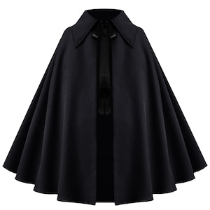 Renaissance Larp Cape Gothic Steampunk Cloak Victorian Medieval Wizard Stage Theater Costume Viking Ranger Western Pirate Collar Capelet.