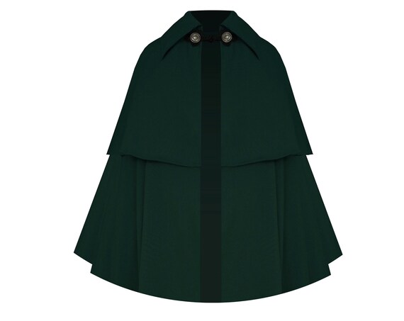 Mens Womens Victorian Historical Steampunk Medieval Theater Stage Civil War Gothic Epaulet Pirate Renaissance Capelet Short Cloak Cape