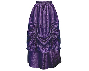 Steampunk Victorian Civil War Gothic Edwardian Stage Historical Theater Bustle Skirt M L XL 1X
