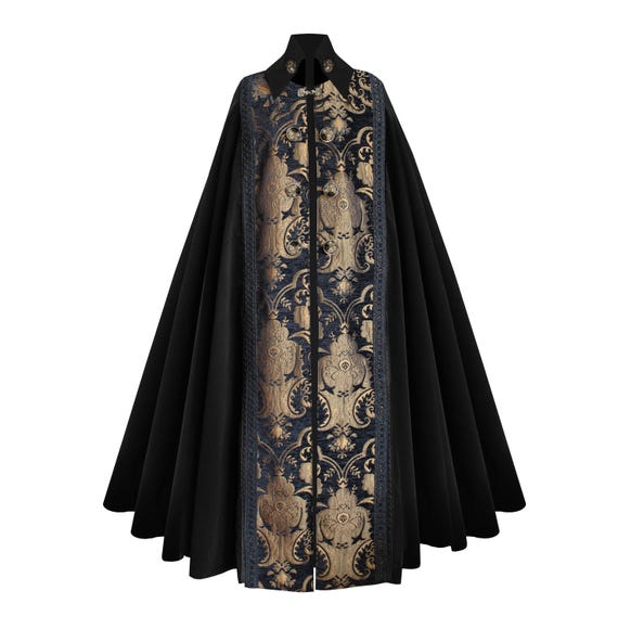 Gothic Steampunk Cape Victorian Medieval Collar Renaissance Western Cloak Pirate Civil War Clothing Cosplay Halloween Costume Stage Outfit.