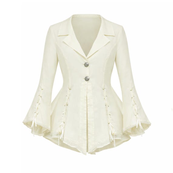 Lightweight Gothic Jacket Victorian Steampunk Renaissance Medieval Vampire Theater Stage Lolita Civil War Thrones Wedding Cosplay