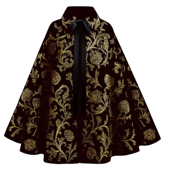 Men Women Gothic Cape Steampunk Victorian Cloak Medieval Renaissance Outfit Larp Wizard Stage Theater Ranger Pirate Velvet Collar Capelet.