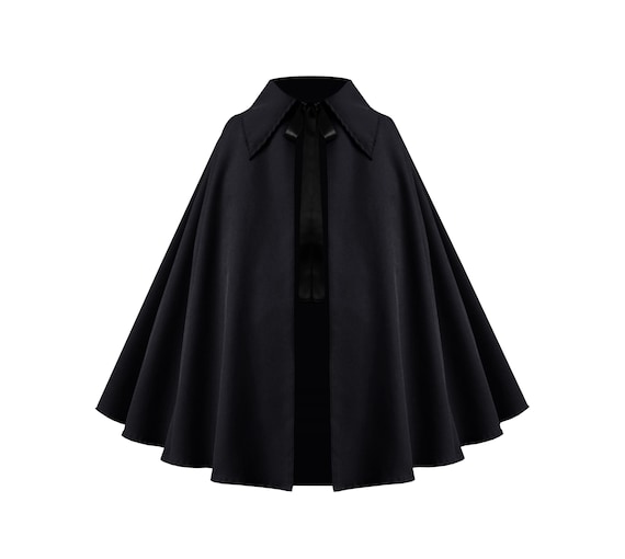 Renaissance Larp Cape Gothic Steampunk Cloak Victorian Medieval Wizard Stage Theater Costume Viking Ranger Western Pirate Collar Capelet.
