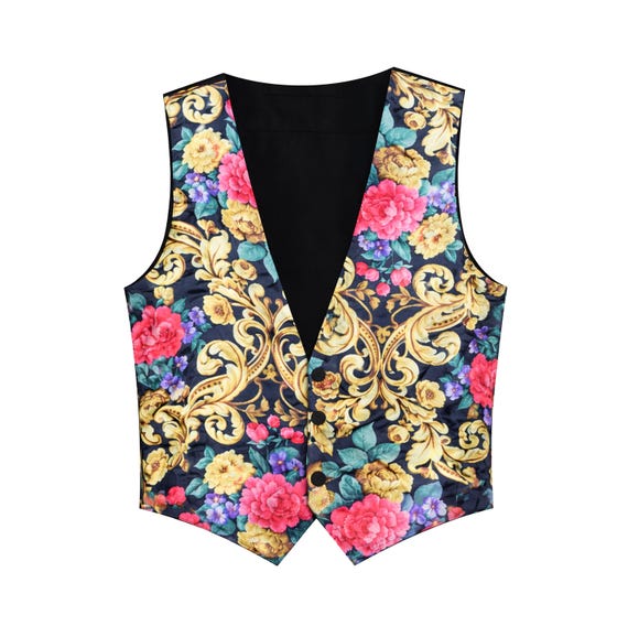 Mens Vest Steampunk Gothic Vest Victorian Western Outfit Deadwood Costume Historically Inspired Patterned Clothing Mens Formal Apparel