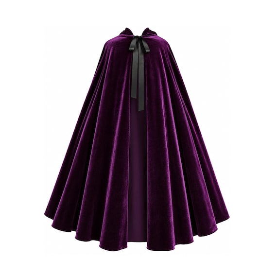 Cape Gothic Cloak Steampunk Victorian Medieval Renaissance Western Pirate Velvet Cosplay Halloween Costume Stage Theater History Hooded.
