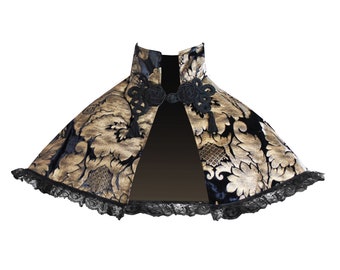 Steampunk Cape Victorian Formal Gothic Wear Renaissance Medieval Stage Costume Civil War Lolita Theater Velvet Capelet Short Cloak Collar