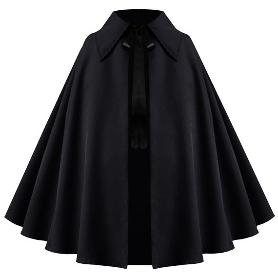 Men Women Gothic Cape Steampunk Victorian Cloak Medieval Renaissance Outfit Larp Wizard Stage Theater Viking Ranger Pirate Collar Capelet.