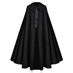 Cape Gothic Cloak Steampunk Victorian Medieval Renaissance Western Pirate Civil War Cosplay Halloween Costume Stage Theater History Hooded.