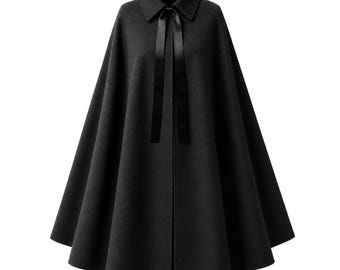 Gothic Steampunk Cape Victorian Medieval Collar Renaissance Western Cloak Pirate Civil War Clothing Cosplay Halloween Costume Stage Outfit.