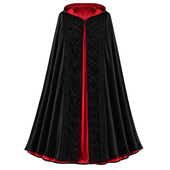 Gothic Satin Steampunk Cape Victorian Medieval Hooded Renaissance Western Cloak Vampire Pirate Civil War Clothing  Halloween Costume Stage .