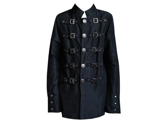 Gothic Steampunk Medieval Deadwood Western Pirate Theater Stage Historical Military Punk Emo Men's Button & Buckle Shirt