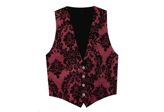 Mens Steampunk Gothic Victorian Western Deadwood Historically Inspired Patterned Men's Vest