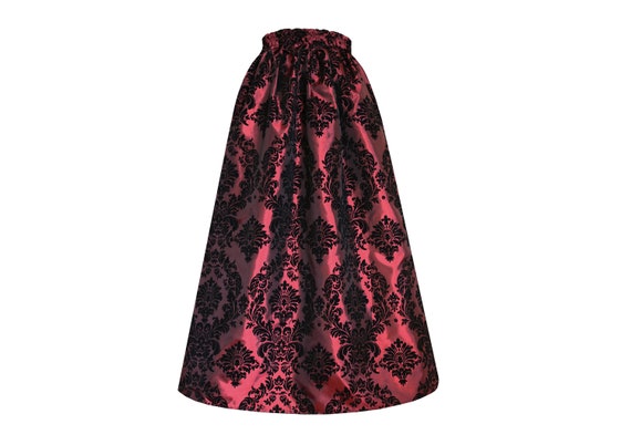 Victorian Steampunk Gothic Civil War Medieval Renaissance Patterned Skirt M L XL 1X