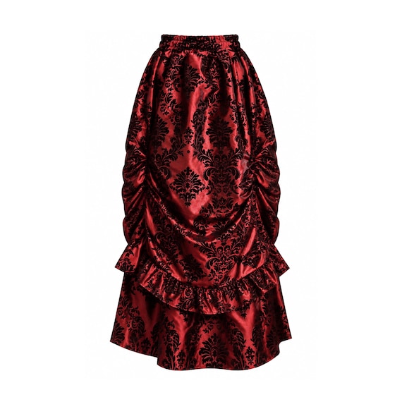 Steampunk Victorian Skirt Civil War Bustle Gothic Edwardian Costume Stage Historical Outfit Theater Skirt M L XL 1X