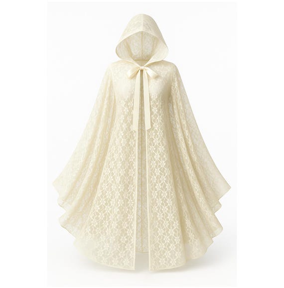 Cape Gothic Lace Cloak Steampunk Victorian Medieval Renaissance Pirate Civil War Cosplay Halloween Costume Stage Theater History Hooded.