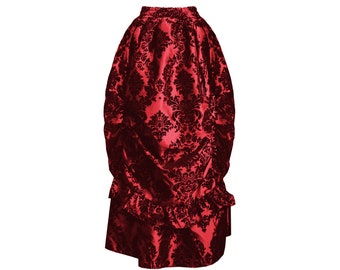Steampunk Victorian Skirt Civil War Bustle Gothic Edwardian Costume Stage Historical Outfit Theater Skirt M L XL 1X