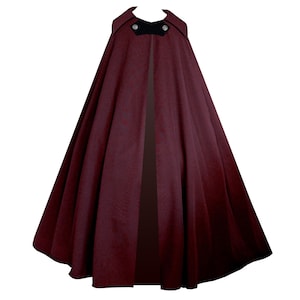 Victorian Gothic Cape Renaissance Steampunk Cloak Medieval Men Women Theater Stage Costume Cosplay History LARP Halloween Viking Ranger