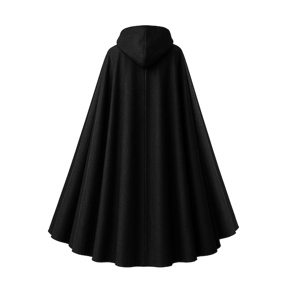 Cape Gothic Cloak Steampunk Victorian Medieval Renaissance Western Pirate Civil War Cosplay Halloween Costume Stage Theater History Hooded..