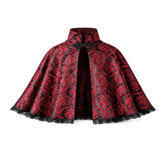 Victorian Gothic Capelet Renaissance Theater Medieval Costume Lolita Cosplay Stage Civil War Cape Halloween Clothing Steampunk Velvet Collar
