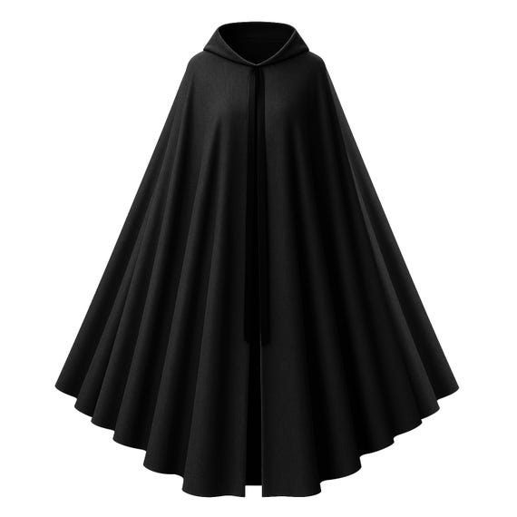Cape Gothic Cloak Steampunk Victorian Medieval Renaissance Western Pirate Civil War Cosplay Halloween Costume Stage Theater History Hooded.