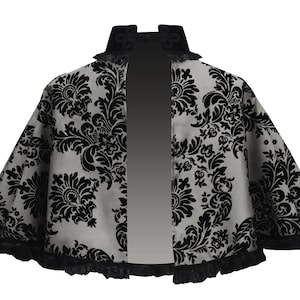 Victorian Gothic Renaissance Theater Medieval Lolita Cosplay Theater Stage Civil War Steampunk Patterned Collar Short Capelet