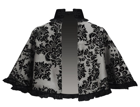 Victorian Gothic Renaissance Theater Medieval Lolita Cosplay Theater Stage Civil War Steampunk Patterned Collar Short Capelet