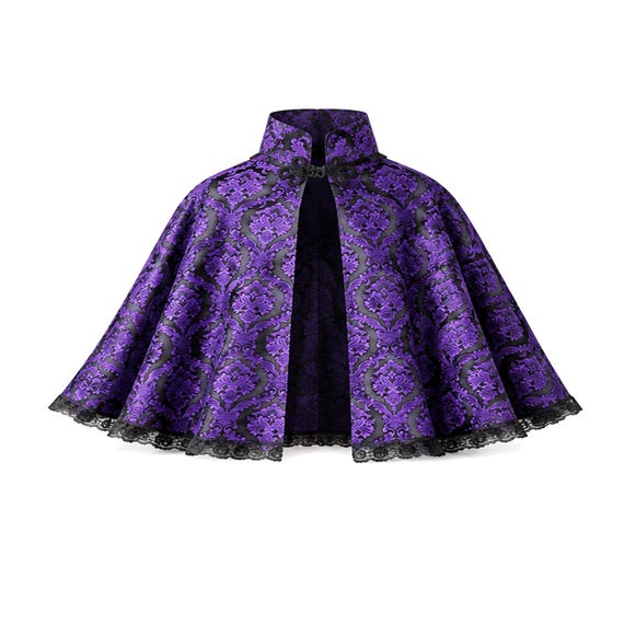 Victorian Gothic Capelet Renaissance Theater Medieval Costume Lolita Cosplay Stage Civil War Cape Halloween Clothing Steampunk Velvet Collar