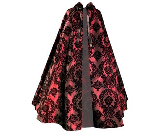 Men Women Cloak Gothic Steampunk Cape Victorian Medieval Renaissance Wear Halloween Costume Pirate Western Knight Outfit Civil War Hooded