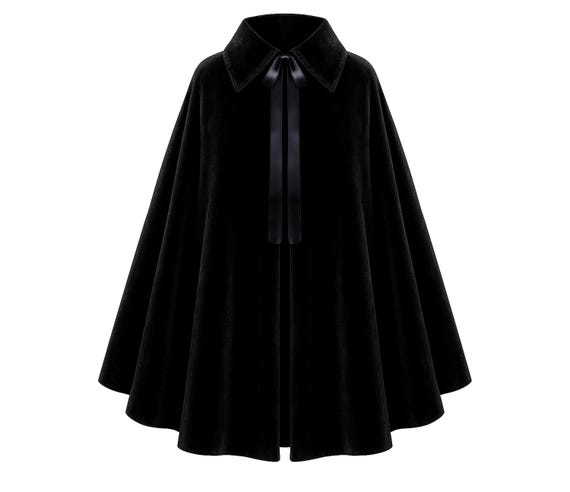 Men Women Gothic Velvet Cape Steampunk Victorian Cloak Medieval Renaissance Outfit Larp Wizard Stage Theater Ranger Pirate Collar Capelet.