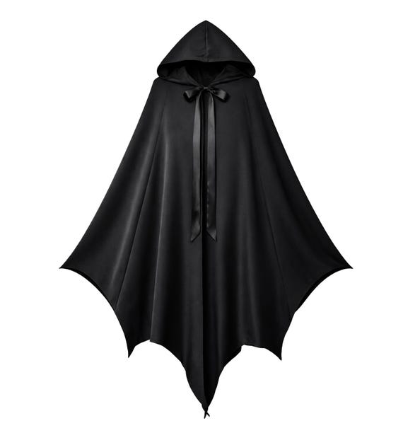 Gothic Bat Wing Steampunk Cape Victorian Medieval Hooded Renaissance Cloak Pirate Civil War Clothing Cosplay Halloween Costume Stage Outfit.