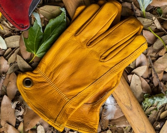 Custom Bushcraft & Outdoor Leather Gloves