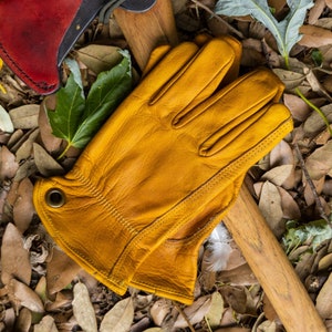 Custom Bushcraft & Outdoor Leather Gloves image 1