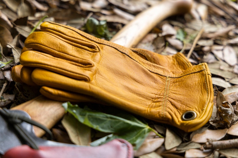 Custom Bushcraft & Outdoor Leather Gloves image 5