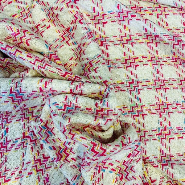 Tissu en coton Chanel pour des vêtements de créateurs authentiques Made in Italy