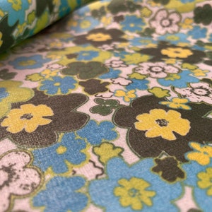 Sateen fabric in cotton and printed viscose Made in Italy authentic designer