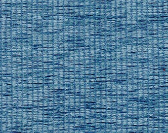 Chenille Upholstery Fabric, Yarn Dyed - Light Blue Made in Italy