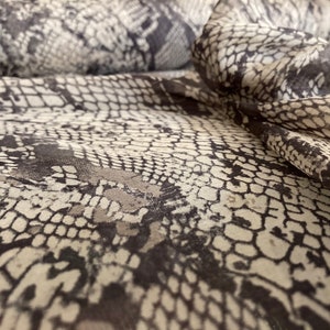 Printed Silk Chiffon Fabric Made in Italy Authentic Designer