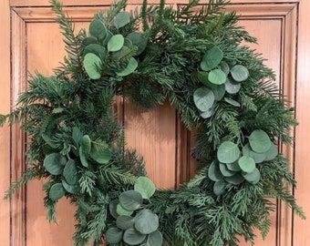 Foliage door wreath