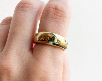 Nora Gold Plated Statement Ring • Statement Ring • Christmas Gift