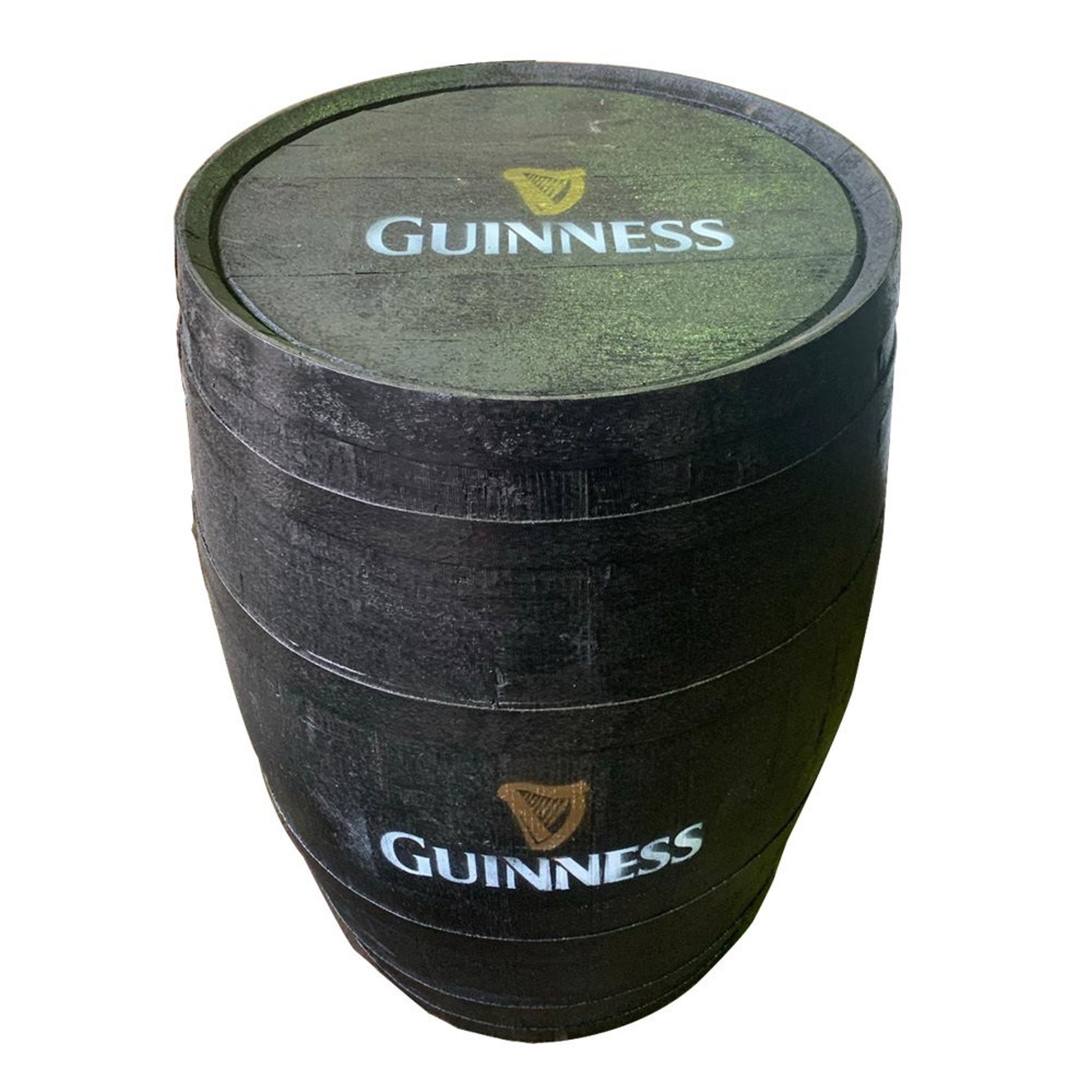 Guinness Barrel Golden Logo Reclaimed 200L Rustic Solid Oak Etsy