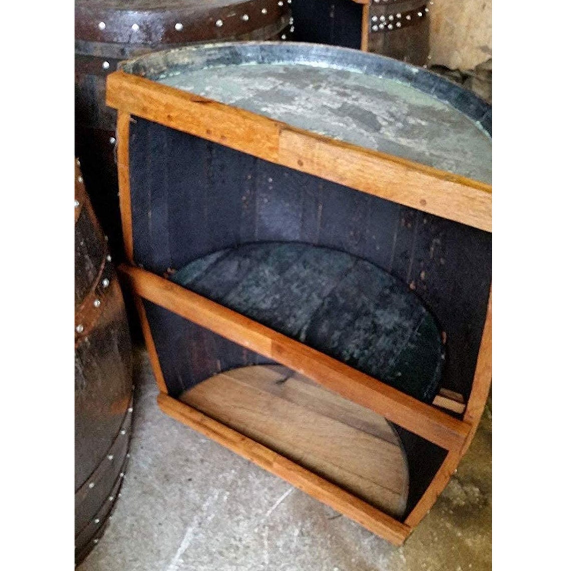 Recycled Rustic Oak Barrel Storage Unit 300L Etsy