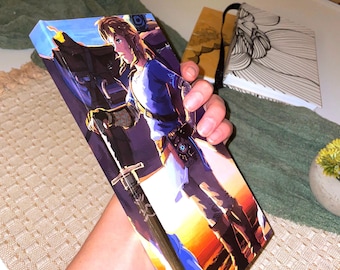 Handmade Zelda Breath of the Wild Hardcover Bullet Journal with Ribbon