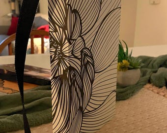 Cuaderno de bocetos de tapa dura hecho a mano con cinta marcadora