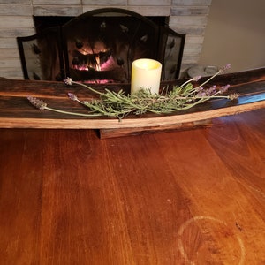 Charcuterie serving Fruit/Display Tray made from reclaimed authentic reclaimed Wine/Whiskey Barrel Wood.