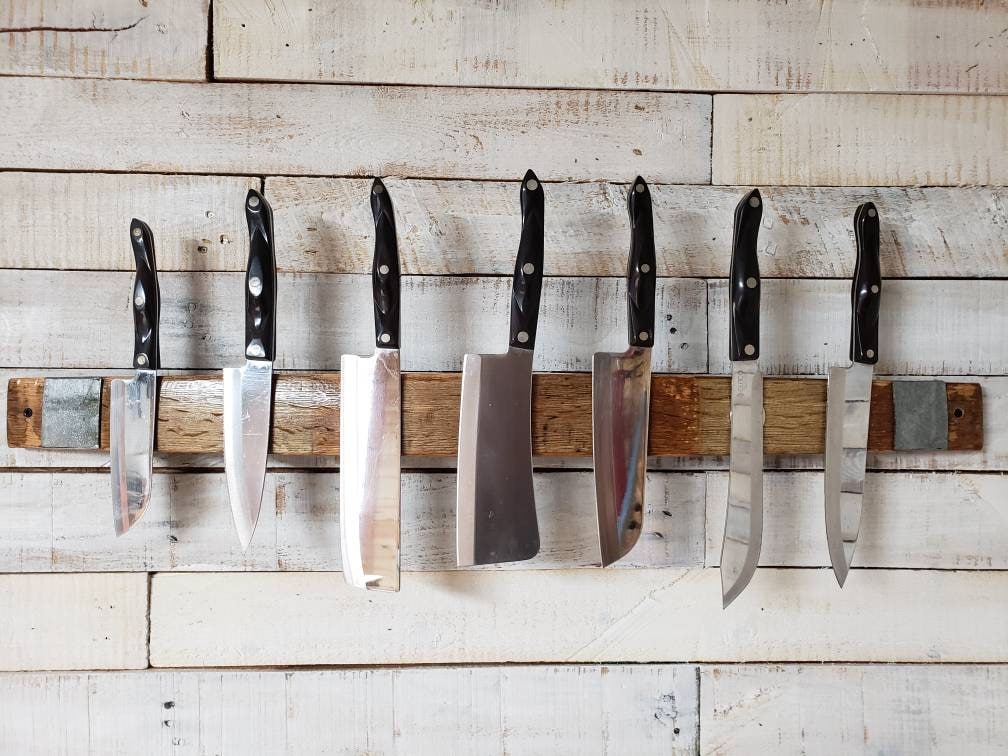 Custom Handmade Magnetic Knife Holder,Resin and Olive Wood Knife Rack, –  Luxury Woodie