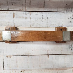 Hand Towel Rack. 15" wide, made from authentic reclaimed Wine/Whiskey Barrel Wood.