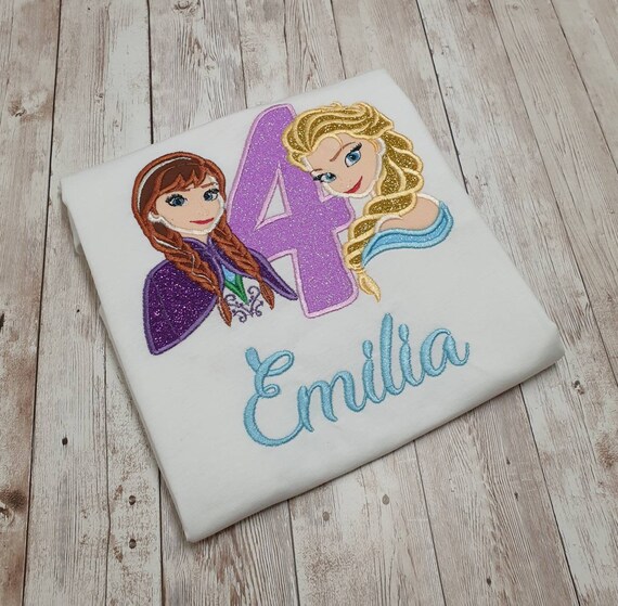 Frozen /anna and Elsa/ Birthday Shirt 