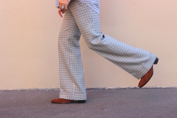 70s Gingham Bell Bottoms